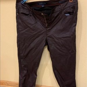 Tommy Hilfiger Brown Leather Pants